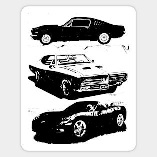 american  Classic Muscle car poster Sticker